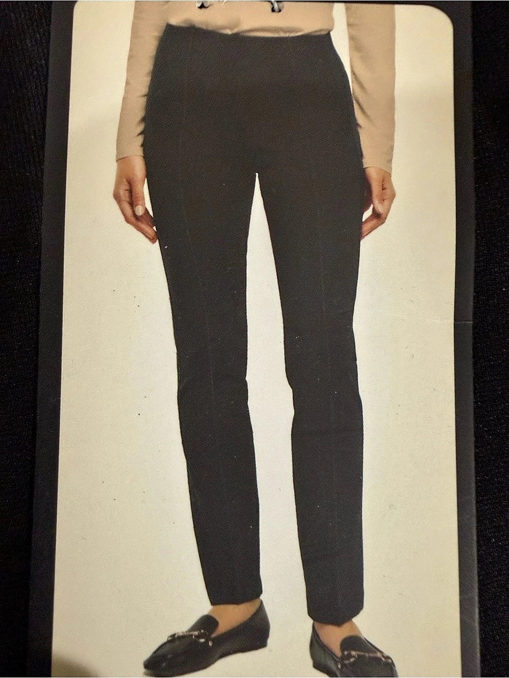 Banana Republic Ponte Pant Straight Leg Ponte Pants in Black Size Large NWT